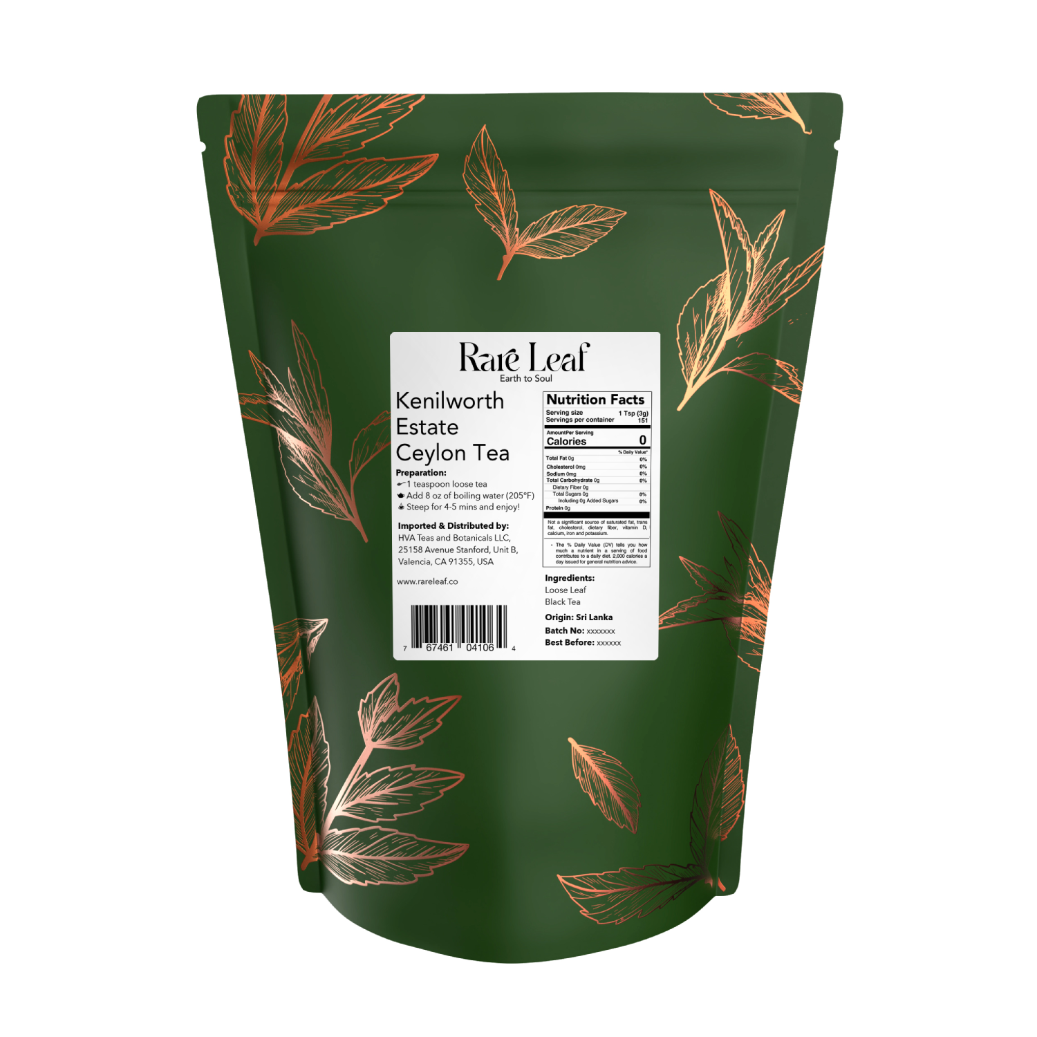 Ceylon Kenilworth OP Loose Leaf Tea