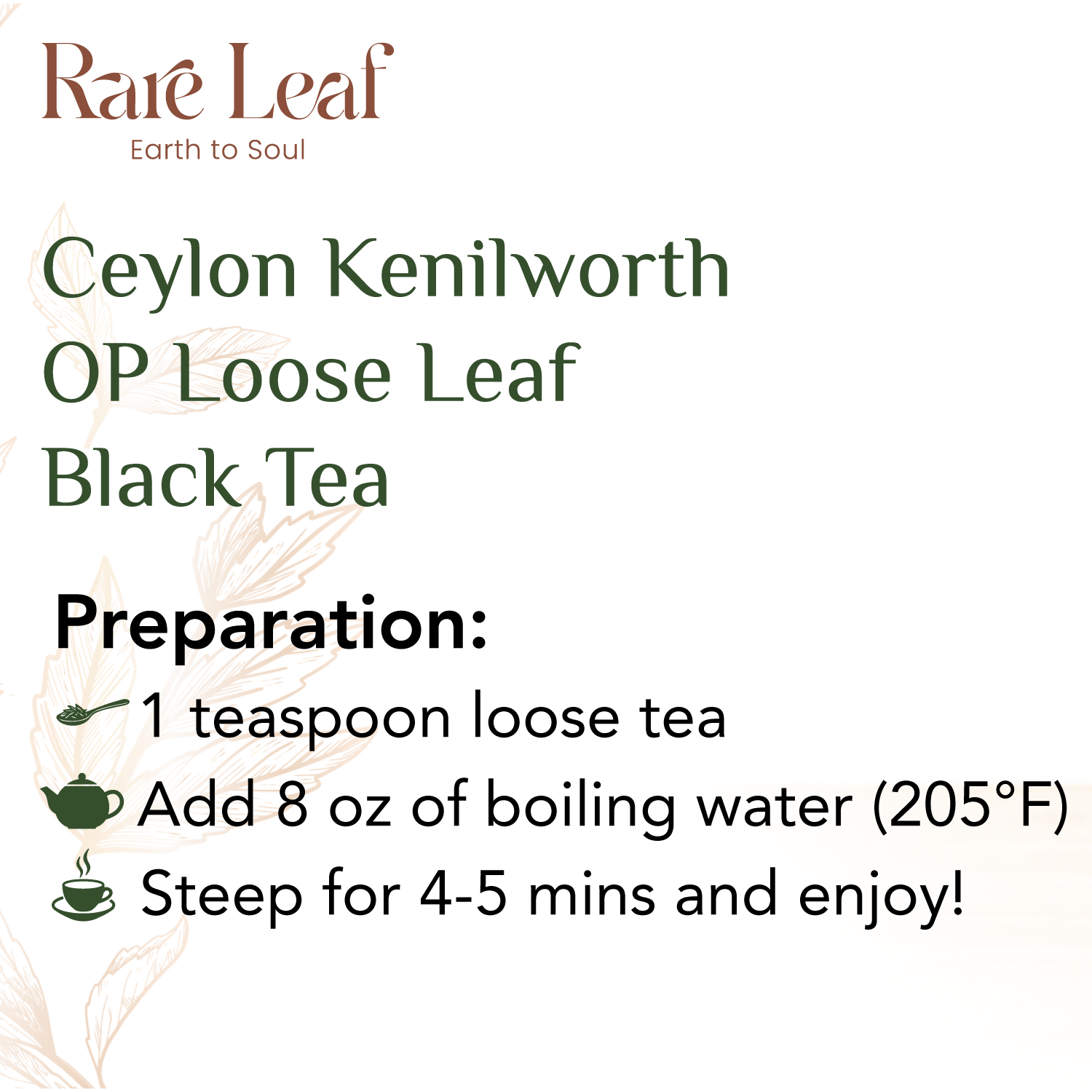 Ceylon Kenilworth OP Loose Leaf Tea